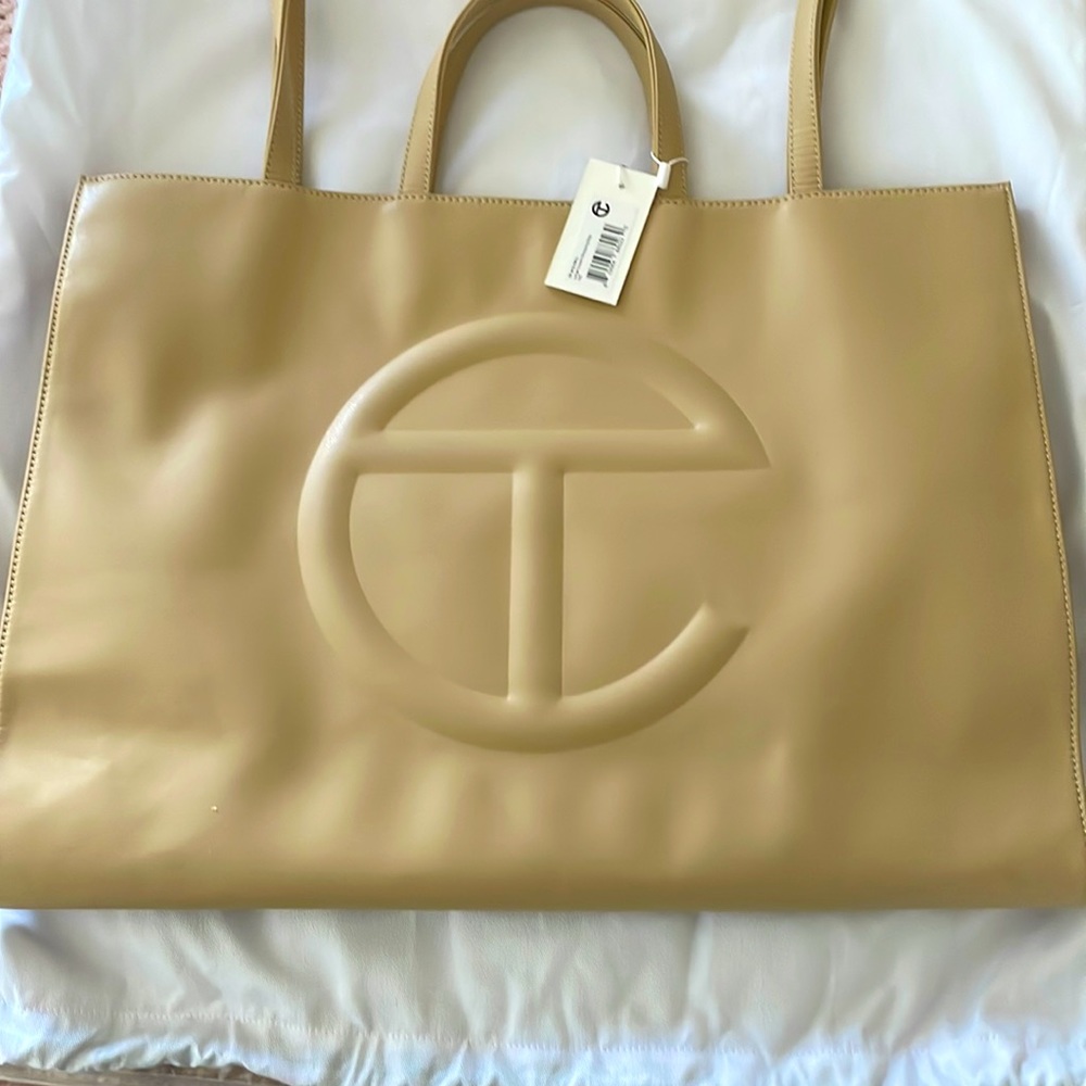 Large Cream shopping bag TELFAR